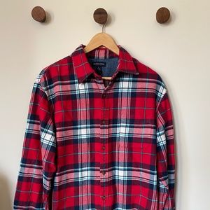 Men's Land's End flannel button down shirt